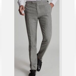 Reiss Men’s Freedom Slim Fit Puppytooth Trousers Size 30